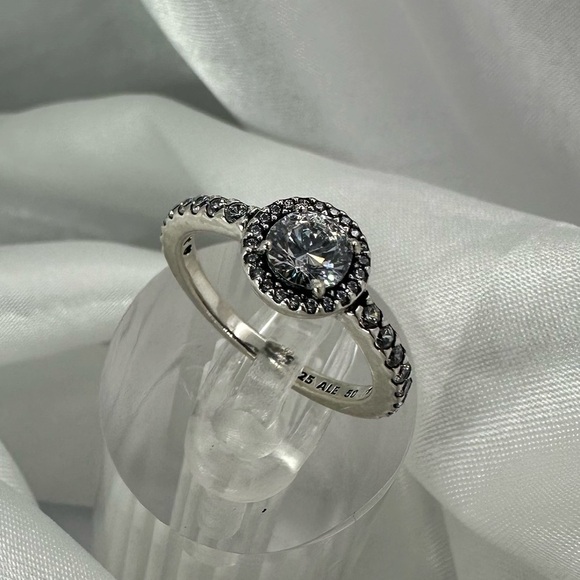 Pandora Classic Elegance Halo Ring – Sterling Silver 925 with Clear CZ – Size 50 - Picture 7 of 15